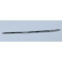 bracciale acciaio e ceramica nera con targhetta strass neri