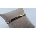 bracciale acciaio bicolore dorato e acciaio