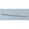 bracciale acciaio bicolore dorato e acciaio