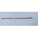 bracciale acciaio rosa e nero con targhetta e strass nero
