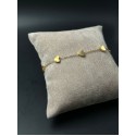 Bracciale Sweet Heart catenella in acciaio dorato con elementi Cuori