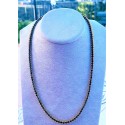 Collana tennis bronzo colore oro con zirconia nere