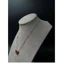 Collana Love Secret in acciaio rosato doppia catenella con cuore, chiave e punto luce