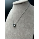Collana Brilliant Square maglia catenella in acciaio punto luce quadrato con zircone