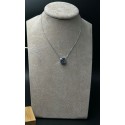 Collana Brilliant Square maglia catenella in acciaio punto luce quadrato con zircone