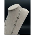 Collana Stelle Incorniciate catenella acciaio con stelle a cornice alternata