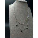 Collana Cosmic Rainbow in acciaio doppia catenella, Stelle, Lune e Dettagli Colorati