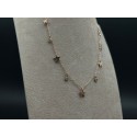 Collana stelle di Luce in Acciaio rosato Catenella con stelle e Punti Luce