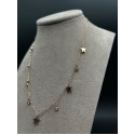 Collana stelle di Luce in Acciaio rosato Catenella con stelle e Punti Luce