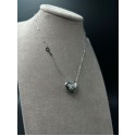 Collana Love Secret in acciaio doppia catenella con cuore, chiave e punto luce
