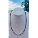 Collana tennis bronzo colore argento con zirconia nere
