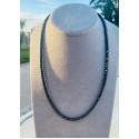 Collana tennis total black bronzo e zirconia