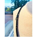 Parure bracciale e collana tennis in bronzo colore nero brunito total black