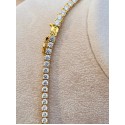 Collana tennis bronzo colore oro con zirconia