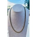 Collana tennis bronzo colore oro con zirconia nere