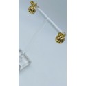 orecchini goccia in bronzo dorato con zirconi