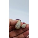 orecchini goccia in bronzo dorato con zirconi mis.2