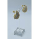 orecchini goccia in bronzo dorato con zirconi mis.2