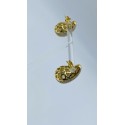orecchini goccia in bronzo dorato con zirconi mis.2