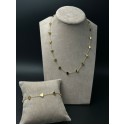 Parure Sweet Heart collana e bracciale catenella in acciaio dorato con elementi Cuori