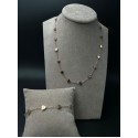 Parure Sweet Heart collana e bracciale catenella in acciaio rosato con elementi Cuori