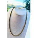 Parure bracciale e collana tennis in bronzo colore oro e zirconia nere