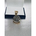 Ciondolo toppa in argento bicolore