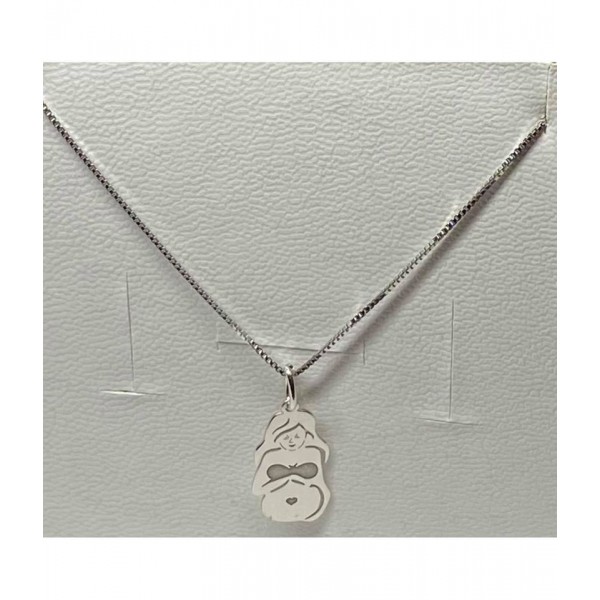 Collana maternita' con pancione in argento