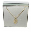 Collana maternita' traforata in argento dorato