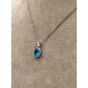Collana Veneziana con Pendente Azzurro in Argento 925
