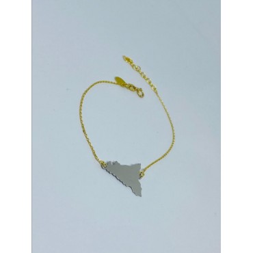 Bracciale Sicilia Liscia In Argento 925 Bicolore