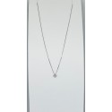 Collana punto luce argento e zircone 4mm