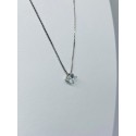 Collana punto luce argento e zircone 4mm