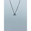 Collana punto luce argento e zircone 4mm