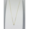 Collana punto luce argento e zircone 4mm