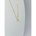 Collana punto luce argento e zircone 4mm