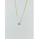 Collana punto luce argento e zircone 4mm