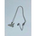 Collana con ciondolo Sicilia acciaio 2cm