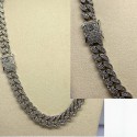 Parure collana e bracciale maglia groumette acciaio zirconato