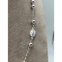 Collana rosario girocollo in argento