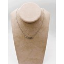 Collana con pendente tennis in argento 925 e zirconi bianchi e blu