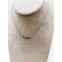 Collana con pendente tennis in argento 925 e zirconi bianchi e blu