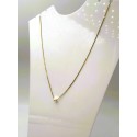 Collana argento 925 dorato con perlina a scorrimento