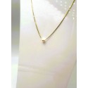 Collana argento 925 dorato con perlina a scorrimento