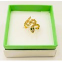 Anello in argento dorato e zirconi serpente