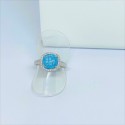 Anello argento con pietra azzurra