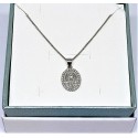 Collana con Madonna miracolosa argento&zirconi