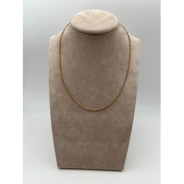 Collana catenella in argento dorato
