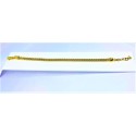Bracciale maglia popcorn argento dorato