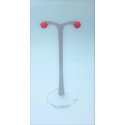 Orecchini argento tondi con smalto rosa